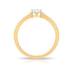 Split Shank Diamond Engagement Ring in Illusion Setting