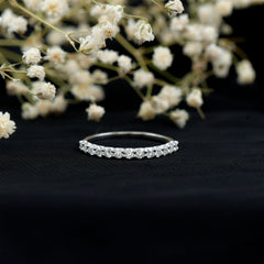 Round Cut Diamond Stackable Eternity Band