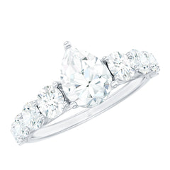 Perfect Pear Engagement Ring with Moissanite