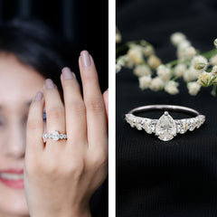 Perfect Pear Engagement Ring with Moissanite