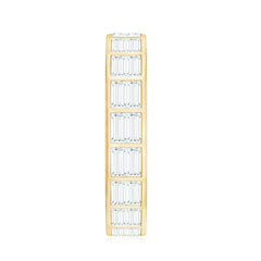 Baguette Cut Certified Moissanite Two Row Eternity Band