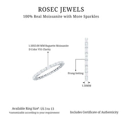 1 CT Moissanite Stackable Enhancer Ring