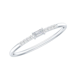 Moissanite Minimalist Stackable Promise Ring