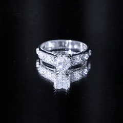 Heart Shape Moissanite Filigree Style Engagement Rings