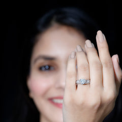 Heart Shape Moissanite Filigree Style Engagement Rings
