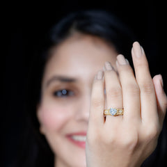 Heart Shape Moissanite Filigree Style Engagement Rings