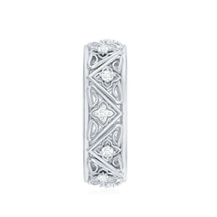 Vintage Style Diamond Wedding Band Ring
