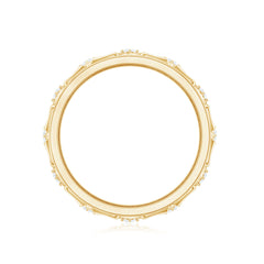 Vintage Style Diamond Wedding Band Ring