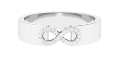 Certified Natural Diamond Infinity Band Ring