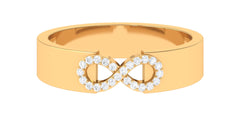 Certified Natural Diamond Infinity Band Ring