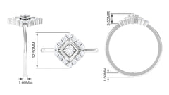 Contemporary Diamond Promise Ring with Certificate