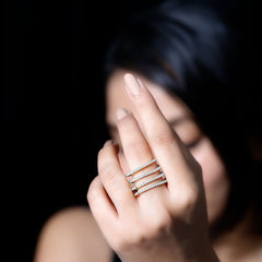 Certified Moissanite Spiral Wrap Ring