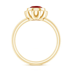 1.3 Carat Lab Grown Ruby Flower Engagement Ring