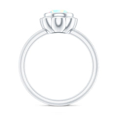 1.5 Carat Ethiopian Opal Engagement Ring for Women