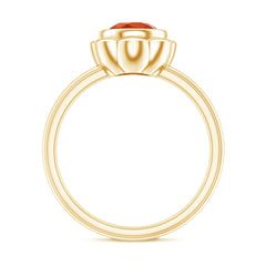 1.5 Carat Real Fire Opal Flower Engagement Ring