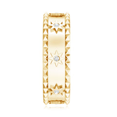 Vintage Inspired Lab Grown Diamond Starburst Wedding Band