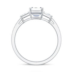 2 CT Lab Grown Diamond Emerald Cut Engagement Ring