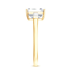 2 CT Lab Grown Diamond Emerald Cut Engagement Ring