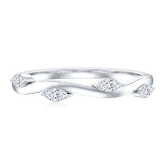 Marquise Cut Lab Grown Diamond Wedding Band