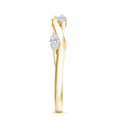 Marquise Cut Lab Grown Diamond Wedding Band