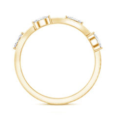Marquise Cut Lab Grown Diamond Wedding Band