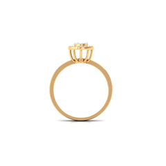 Natural Diamond Cluster Engagement Ring with Halo