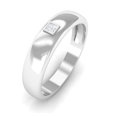 Natural Diamond Mens Wedding Band Ring