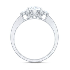 Moissanite Three Stone Round Engagement ring