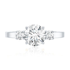 Moissanite Three Stone Round Engagement ring