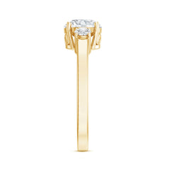 Moissanite Three Stone Round Engagement ring