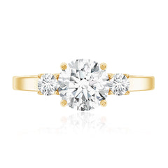 Moissanite Three Stone Round Engagement ring