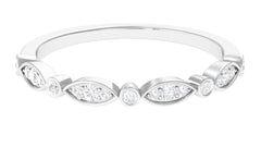Certified Natural Diamond Half Eternity Ring for Anniversary