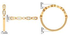 Certified Natural Diamond Half Eternity Ring for Anniversary