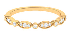 Certified Natural Diamond Half Eternity Ring for Anniversary