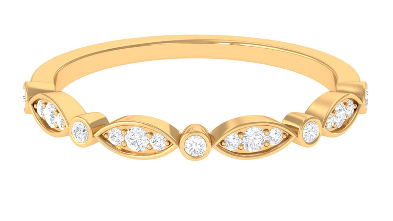 Certified Natural Diamond Half Eternity Ring for Anniversary