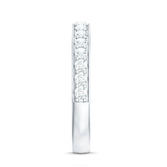 Certified Moissanite Half Eternity Ring