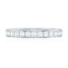 Certified Moissanite Half Eternity Ring