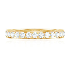 Certified Moissanite Half Eternity Ring