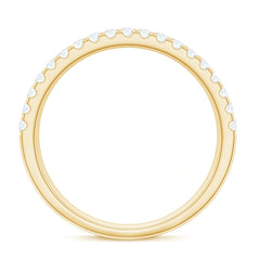 Natural Diamond Wide Half Eternity Band Ring