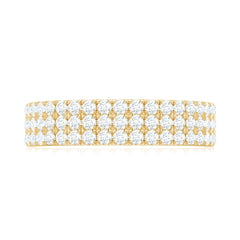 Natural Diamond Wide Half Eternity Band Ring