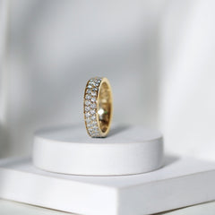 Certified Moissanite Full Eternity Wedding Band For Women