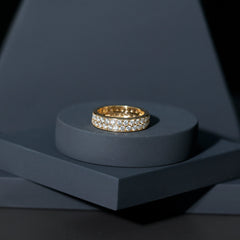 Certified Moissanite Full Eternity Wedding Band For Women