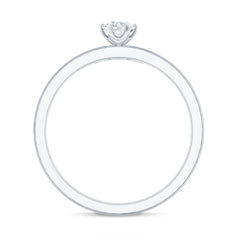 Certified Natural Diamond Promise Ring with Sunburst Enhancer