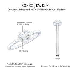 Natural Diamond Promise Ring with Certificate