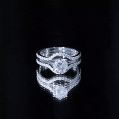 Certified 8 MM Solitaire Moissanite Engagement Ring with 2 Enhancers
