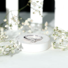 Illusion Set Diamond Engagement Ring