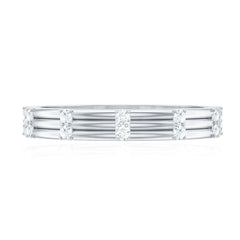 Simple Diamond Stackable Band Ring in Pave Setting
