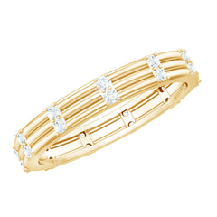 Simple Diamond Stackable Band Ring in Pave Setting