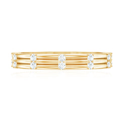 Simple Diamond Stackable Band Ring in Pave Setting