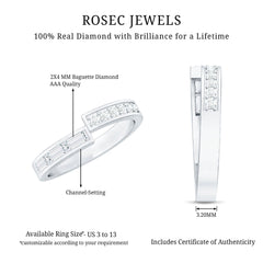 Natural Diamond Anniversary Band Ring with Certificate